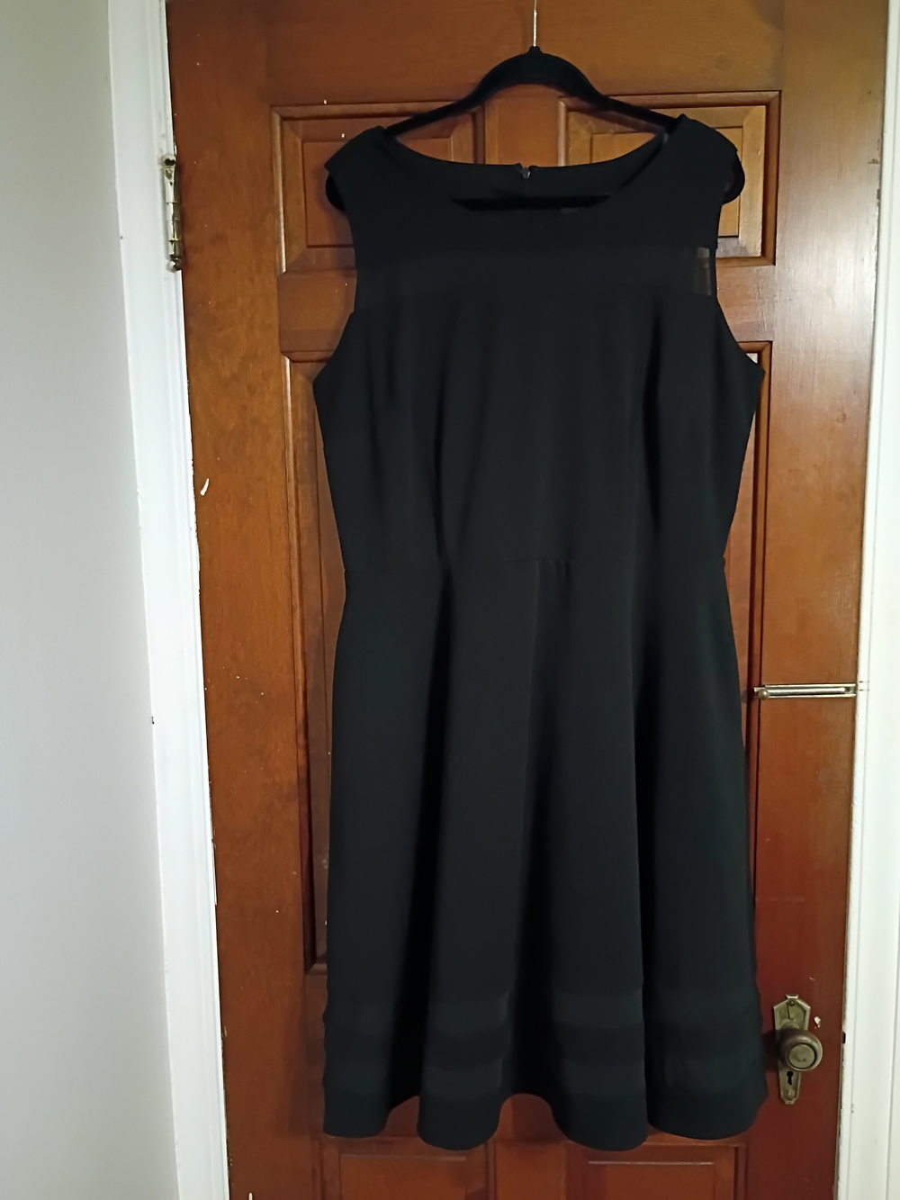 Ashley Stewart Classic Black Sleeveless A-Line Dress Size 22/24